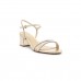 Sandália Arezzo Salto Bloco Pedraria Special Occasion Dourado / Prata