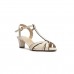 Sandália Arezzo Salto Bloco Tiras Feminina Creme