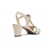 Sandália Arezzo Salto Bloco Tiras Feminina Creme