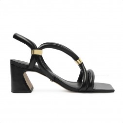 Sandália Arezzo Salto Bloco Tiras Maxi Feminino Preto