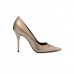 Scarpin Arezzo Salto Alto Bico Fino Gigi Feminino Dourado