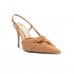 Scarpin Arezzo Suede Salto Alto Feminino Nude