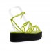 Sandália Cecconello Flatform Verde / Preto