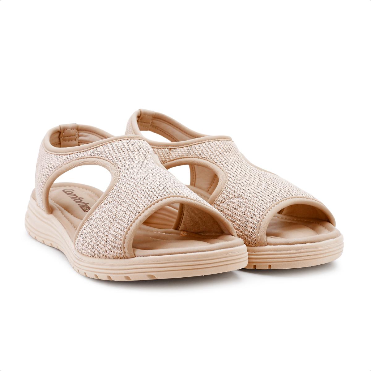 Sandália anabela comfortflex shop papete feminina