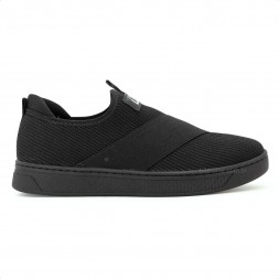 Tênis Comfortflex Casual Slip On Feminino Preto / Preto