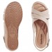 Sandália Comfortflex Anabela Fivela Feminina Nude / Bege