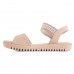 Sandália Comfortflex Com Elástico Feminina Nude / Bege