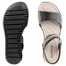 Sandália Comfortflex Com Elástico Feminina Preto / Bege