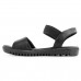 Sandália Comfortflex Com Elástico Feminina Preto / Preto