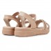 Sandália Comfortflex Elastic Strass Feminina Nude / Nude