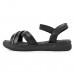 Sandália Comfortflex Elastic Strass Feminina Preto / Prata