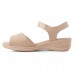 Sandália Comfortflex Salto Baixo Feminina Nude