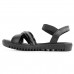 Sandália Comfortflex Tiras Feminina Preto / Preto