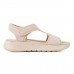 Sandália Comfortflex Tiras Plataforma Feminina Nude / Nude