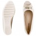Sapato Comfortflex Peep Toe Feminino Bege / Creme