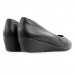 Sapato Comfortflex Peep Toe Feminino Preto / Preto