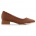 Scarpin Comfortflex Salto Bloco Feminino Marrom / Marrom