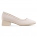 Scarpin Comfortflex Salto Bloco Feminino Off White / Bege