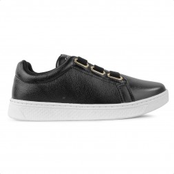 Tênis Comfortflex Relax Casual Feminino Preto / Dourado