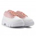 Tênis Comfortflex Walk Tratorado Casual Feminino Branco / Rosa Claro