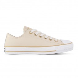 Tênis Converse All Star Chuck Taylor Cano Baixo Feminino Bege / Branco