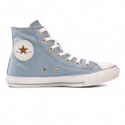 Tênis Converse Chuck Taylor All Star Summer Metals Cano Alto Azul / Dourado