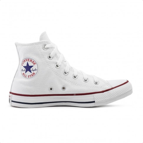 Tênis Converse Chuck Taylor All Star Cano Alto Feminino Branco / Vermelho