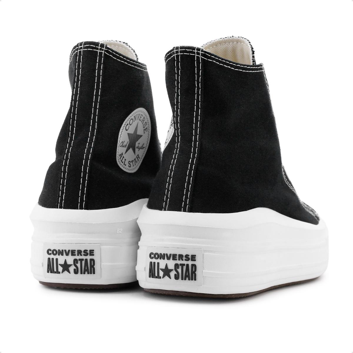 All Star Converse Preto Plataforma Cano Alto