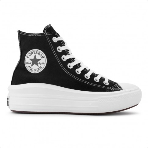 Tênis Converse Chuck Taylor All Star Move Cano Alto Feminino Preto / Branco