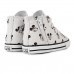Tênis Converse All Star Chuck Taylor Cano Alto Side Zip Mickey Infantil Off white / Preto