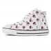 Tênis Converse All Star Chuck Taylor Cano Alto Side Zip Minnie Infantil Branco / Vermelho