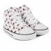 Tênis Converse All Star Chuck Taylor Cano Alto Side Zip Minnie Infantil Branco / Vermelho