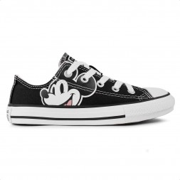 Tênis Converse All Star Chuck Taylor Mickey Juvenil Preto / Branco