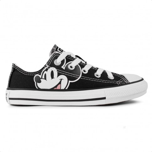 Tênis Converse All Star Chuck Taylor Mickey Juvenil Preto / Branco