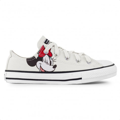 Tênis Converse All Star Chuck Taylor Minnie Juvenil Off white / Preto