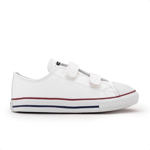 Tênis Converse Chuck Taylor All Star 2V Canvas Infantil Branco / Vermelho