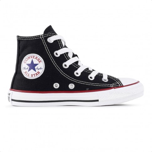Tênis Converse Chuck Taylor All Star Cano Alto Juvenil Preto / Branco
