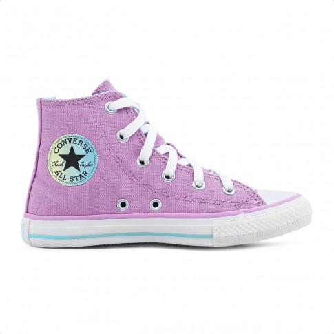 Tênis Converse Chuck Taylor All Star Sidi Zip Infantil Lilás / Azul