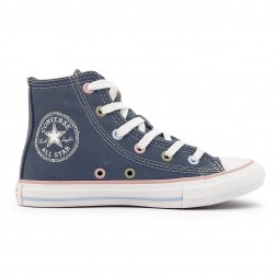 Tênis Converse Chuck Taylor All Star Vintage Remastered Cano Alto Juvenil Grafite / Rosa