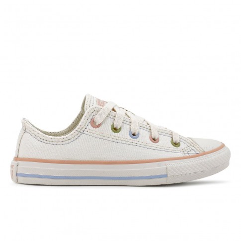 Tênis Converse Chuck Taylor All Star Vintage Remastered Juvenil Creme / Rosa