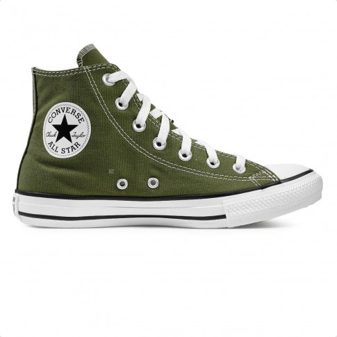 Tênis Converse Chuck Taylor All Star Seasonal Colors Cano Alto Feminino Verde / Branco