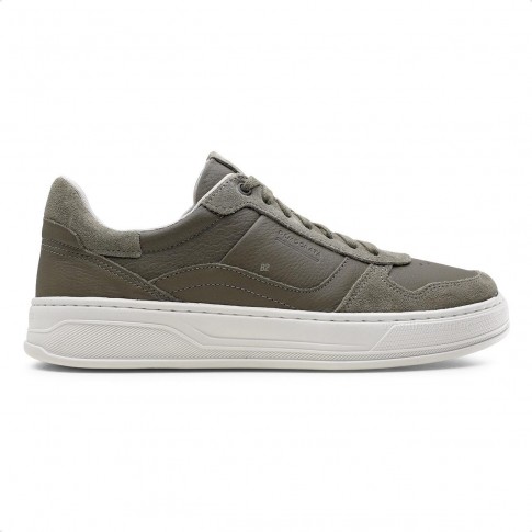 Sapatênis Democrata Casual Denim Bold Masculino Cinza / Branco