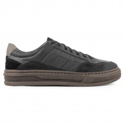 Sapatênis Democrata Denim Wide Masculino Preto / Marrom