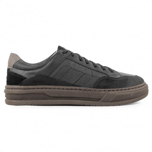 Sapatênis Democrata Denim Wide Masculino Preto / Marrom