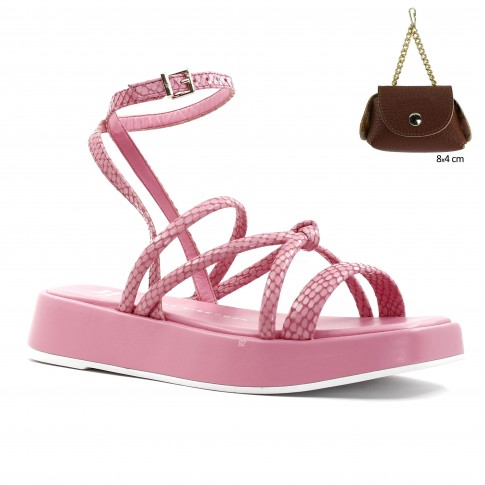 Sandália Jorge Bischoff Plataforma Rosa