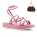Sandália Jorge Bischoff Plataforma Rosa