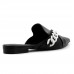 Mule Loucos Santos Detalhe Corrente Preto / Branco