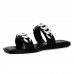 Rasteira Loucos Santos Corrente Preto / Branco