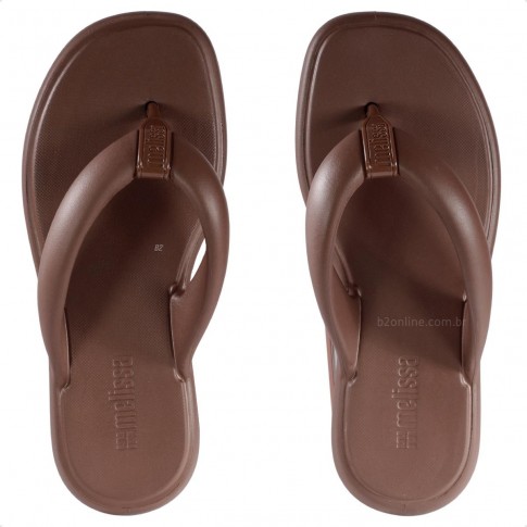 Chinelo Melissa Free Low Feminino Marrom