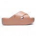 Chinelo Melissa Plataforma Free Cross Feminino Marrom